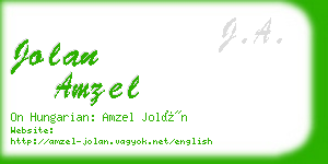 jolan amzel business card